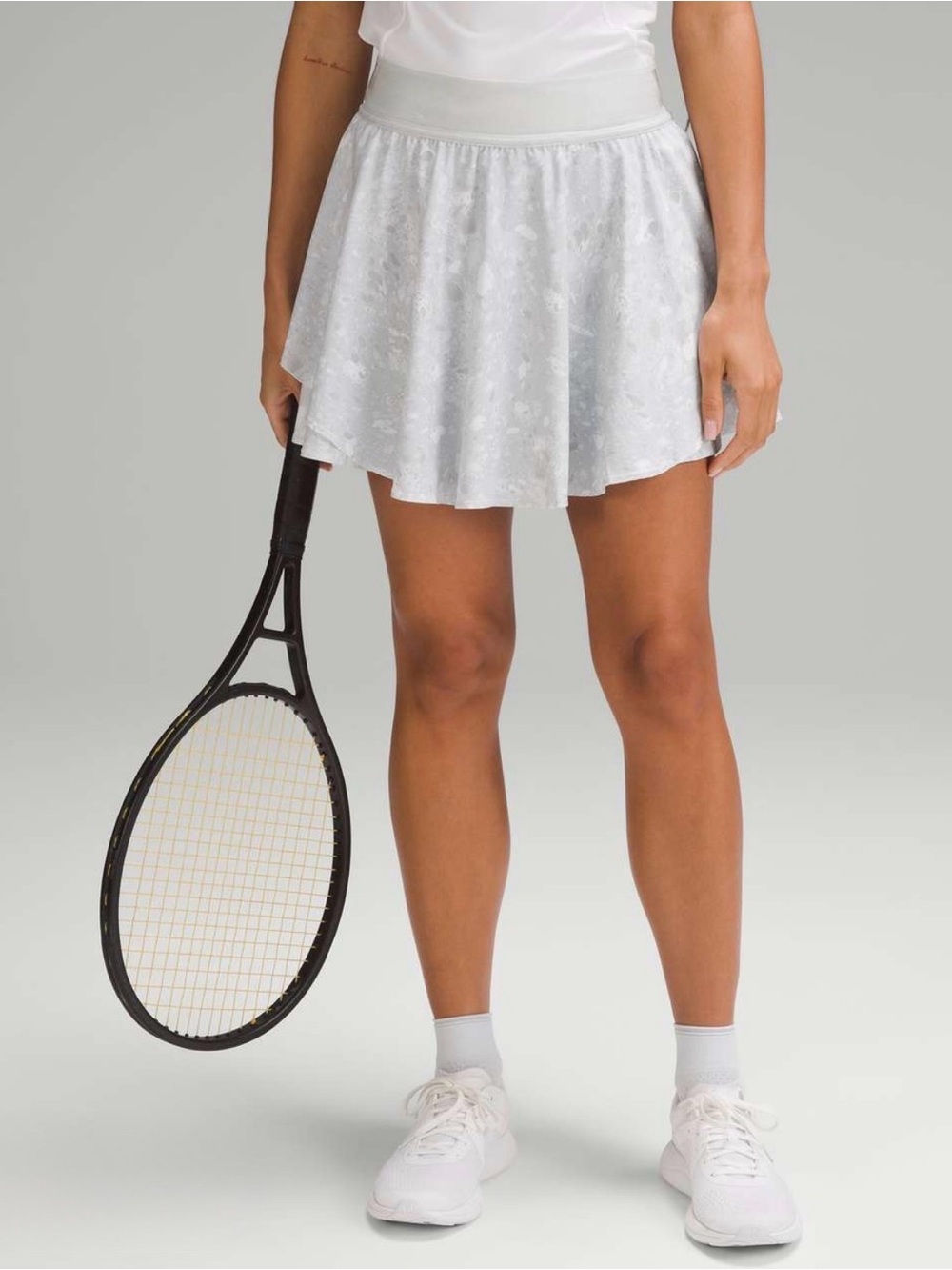 lululemon athletica White Floral-Print Skater Tennis Skirt